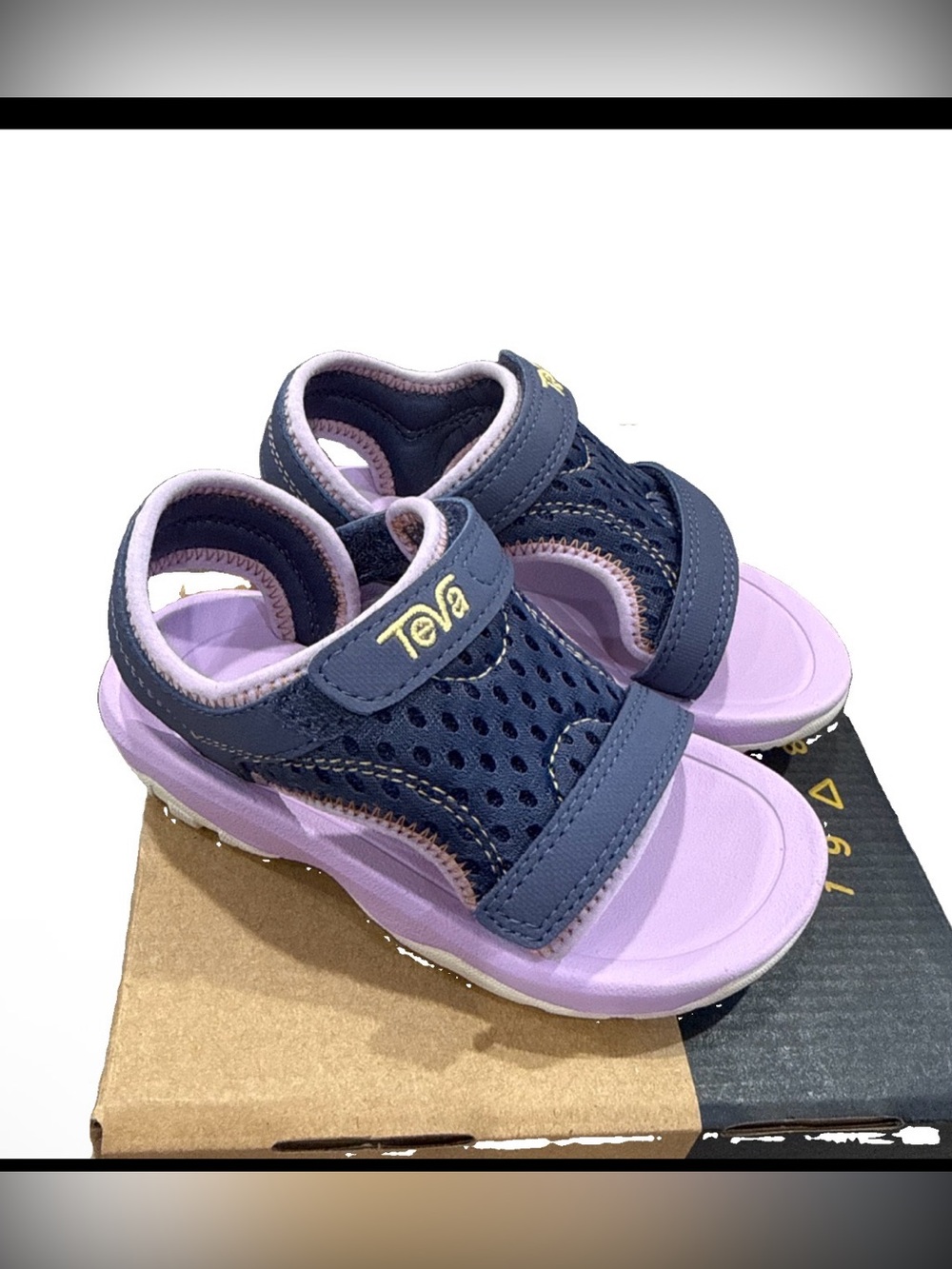TEVA TODDLER PSYCLONE XLT SANDAL /Water Shoes NAVY/Lilac 1019538T Sz 7 NIB